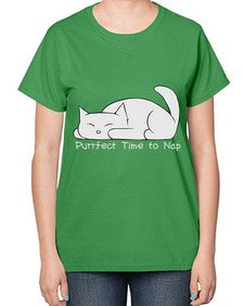 Perfect Time to Nap - cats-  Ladies T-Shirt