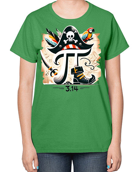 Pirate Pi Day Sublimation Design 39# - pi-  Ladies T-Shirt