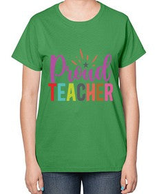 Proud Teacher 1343# - teacher-  Ladies T-Shirt