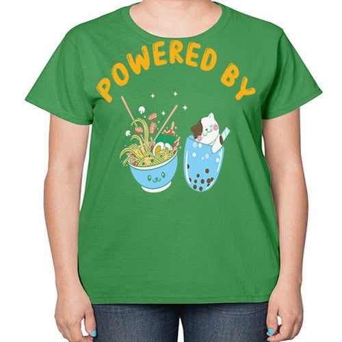 Ramen Bubble Tea Japanese Noodles Anime 278# - anime-  Ladies T-Shirt