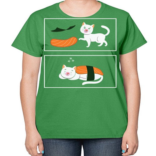 Ramen Cat Kawaii Anime Japanese Anime 279# - anime-  Ladies T-Shirt