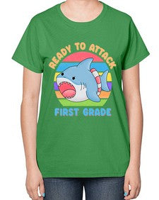Ready to Attack first Grade 710# - first grade-  Ladies T-Shirt
