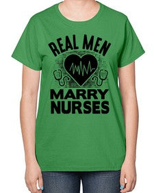 Real men Style 1349# - nurse-  Ladies T-Shirt