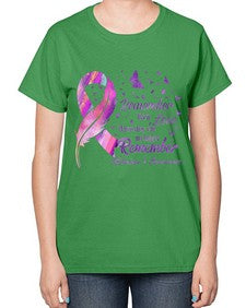 Remember heir Love Alzheimer Awareness 213# - alzheimers-  Ladies T-Shirt
