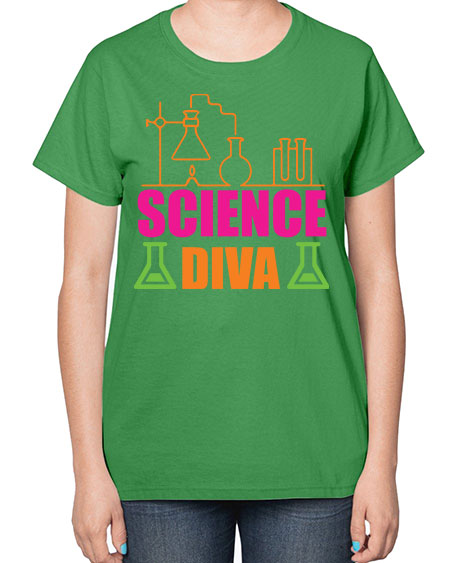 Science Diva 127# - general science-  Ladies T-Shirt