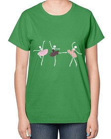 Skeleton ballerinas ballet halloween ballet 184# - ballet-  Ladies T-Shirt