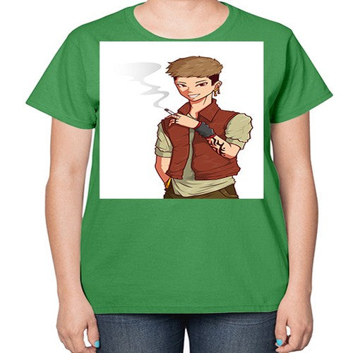 Smoker street boy 61# - anime-  Ladies T-Shirt
