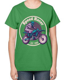 Speed racer 63# - motorcycle-  Ladies T-Shirt