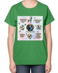 Straight Capricorn 471# - capricorn-  Ladies T-Shirt