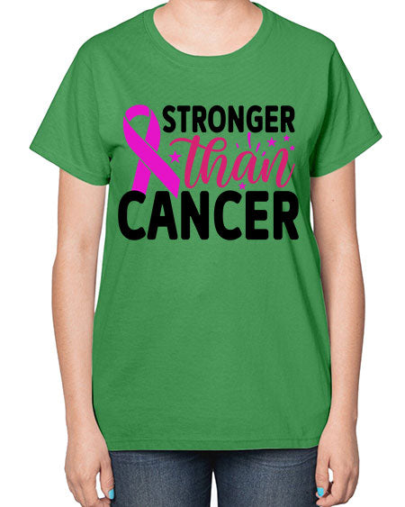 Stronger Than Cancer 6# - breast cancer-  Ladies T-Shirt