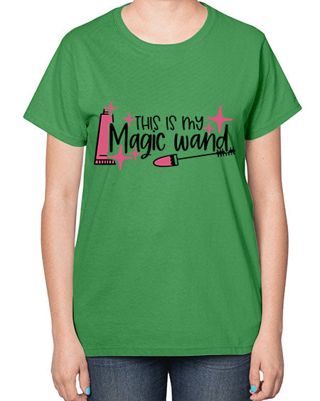 This Is My Magic Wand Style 13# -makeup  Ladies T-Shirt