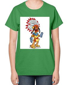 Thnksgvngindian 254# - cartoon general-  Ladies T-Shirt