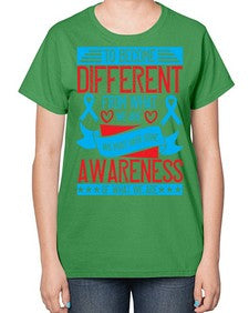 To become different from what we are we must have some awareness of what we are Style 11# - Self awareness-  Ladies T-Shirt