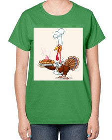 Turkey pie 259# - cartoon general-  Ladies T-Shirt