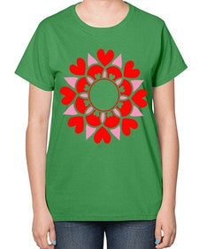 ValentineMandalaOPT 1194# - mandala-  Ladies T-Shirt