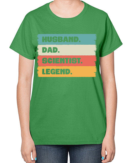 VintageHusbandDadScientistLegendScientistSkinite Scientist Skinite 14# - general science-  Ladies T-Shirt