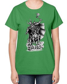 Warrior Skull Files 1208# - skull and bones-  Ladies T-Shirt