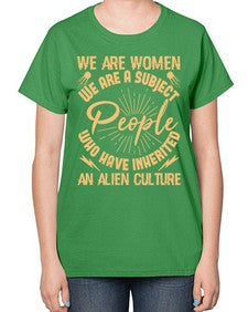 We are women we are people 42# - ufo-  Ladies T-Shirt