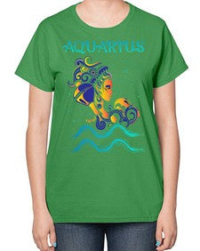 aquarius 13# - aquarius-  Ladies T-Shirt