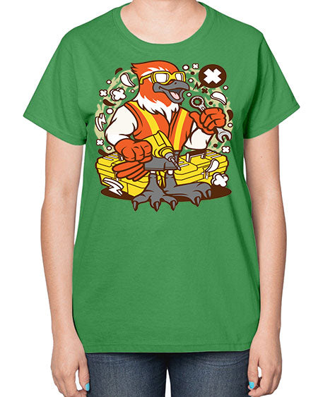 bird mechanic worker 21# - birds-  Ladies T-Shirt