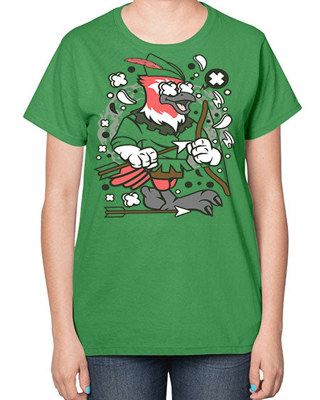 bird robin hood 25# - birds-  Ladies T-Shirt