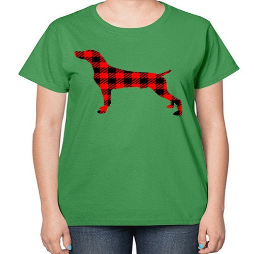 buffalo plaid beagle 63# - dogs-  Ladies T-Shirt