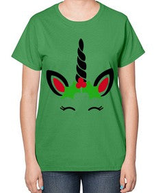 christmas unicorn 81# - unicorn-  Ladies T-Shirt