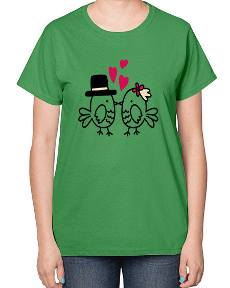 cute little birds 29# - birds-  Ladies T-Shirt
