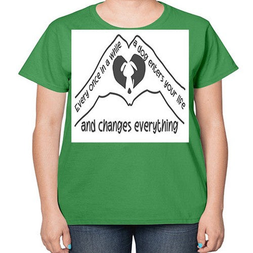 dog changes everything 75# - dogs-  Ladies T-Shirt