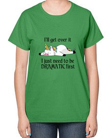 dramatic unicorn 96# - unicorn-  Ladies T-Shirt