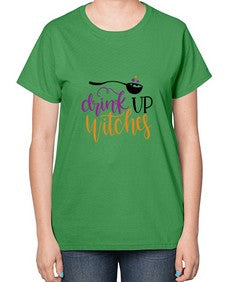 drink up witches 37# - witch-  Ladies T-Shirt