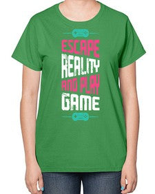 escape reality and play 80# - video games-  Ladies T-Shirt