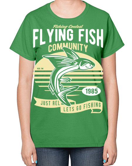 flying fish 16# - shark-fish-  Ladies T-Shirt