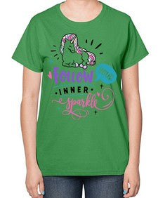 follow your inner sparkle 141# - unicorn-  Ladies T-Shirt