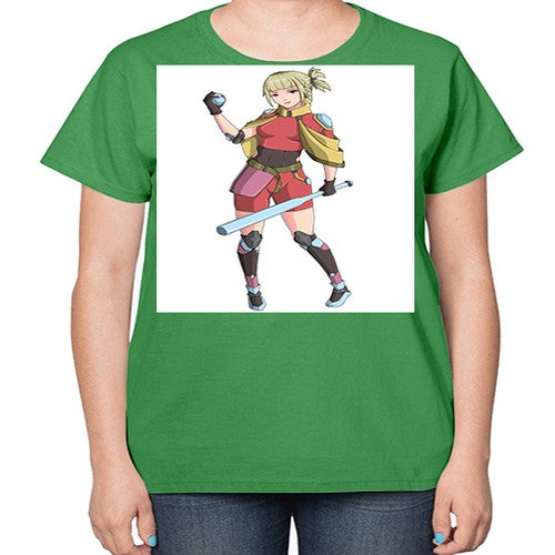 girl bring stick3# - anime-  Ladies T-Shirt