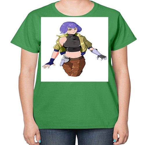 girl with gauntlet169# - anime-  Ladies T-Shirt
