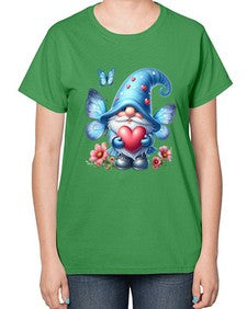 gnome with butterfly 01# - gnome-  Ladies T-Shirt