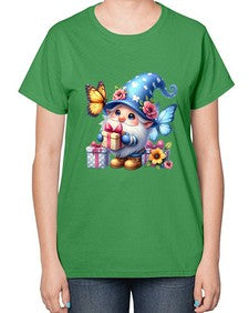 gnome with butterfly 03# - gnome-  Ladies T-Shirt