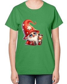 gnome with butterfly 04# - gnome-  Ladies T-Shirt