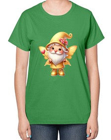 gnome with butterfly 05# - gnome-  Ladies T-Shirt