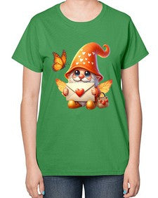 gnome with butterfly 06# - gnome-  Ladies T-Shirt