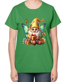 gnome with butterfly 07# - gnome-  Ladies T-Shirt