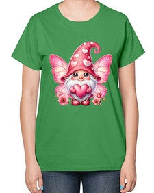 gnome with butterfly 08# - gnome-  Ladies T-Shirt