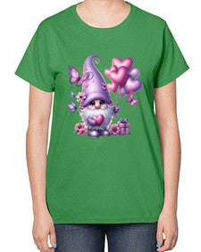 gnome with butterfly 19# - gnome-  Ladies T-Shirt