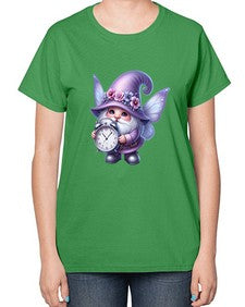 gnome with butterfly 23# - gnome-  Ladies T-Shirt