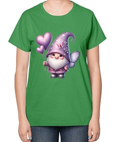 gnome with butterfly 25# - gnome-  Ladies T-Shirt