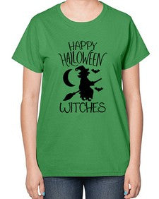 happy halloween witches 35# - witch-  Ladies T-Shirt