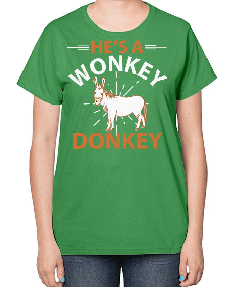 he’s a wonky donkey Style 4# - donkey-  Ladies T-Shirt