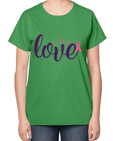 love Style 7# - breast cancer-  Ladies T-Shirt