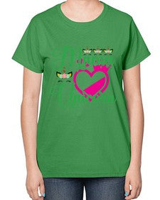 mama unicorn 292# - unicorn-  Ladies T-Shirt